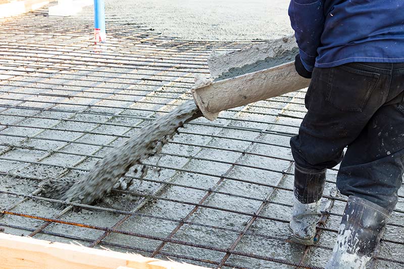 Reinforced concrete poured